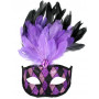 Dr Toms Francesca Purple & Black With Feathers Eye Mask