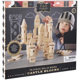 Toy Wood Castle Blocks 75Pcs