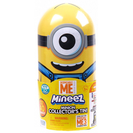 Despicable Me Mineez Minion Collector's Tin With 2 Mineez