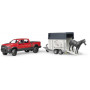 Bruder 1:16 RAM 2500 Wagon With Horse Trailer