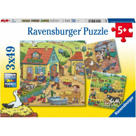 Ravensburger On the Farm 3x49Pc