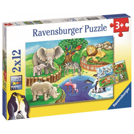 Ravensburger Animals in the Zoo Puzzle 2x12Pc