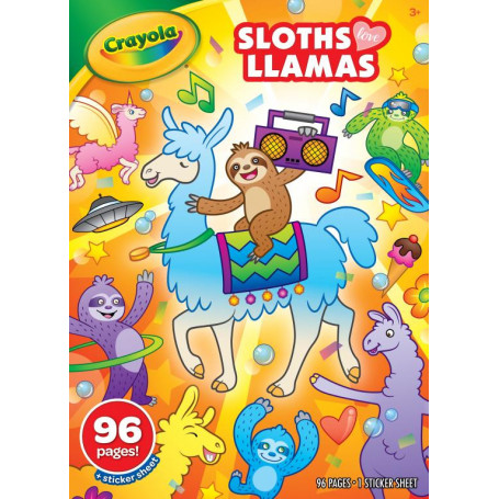Sloths Love Llamas Coloring Book