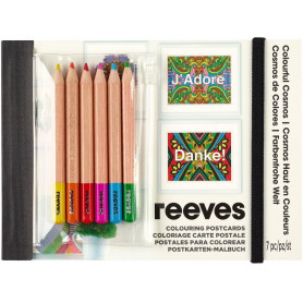 Reeves Colouring Postcards Set 7 - Colourful Cosmos 8940531