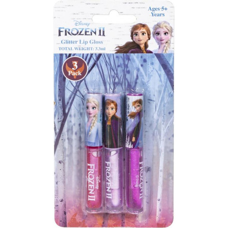 Frozen II Glitter Lip Gloss 3Pk Assorted