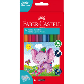 Faber-Castell Jumbo Hex Colour Pencil 12 pc