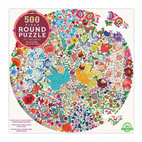 Eeboo - 500 Piece Puzzles 500 Pc Round Puz - Blue Bird
