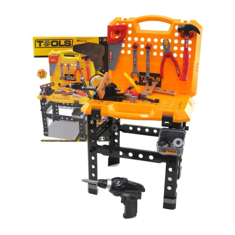 Mini Power Tools Bench Super Tool Work Bench - Battery Operated Drill, Bench