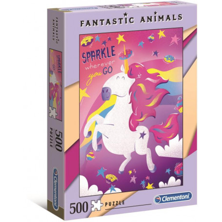 Clementoni 500Pce - Fantastic Animals Unicorns