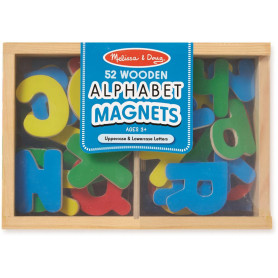 Melissa & Doug 52 Wooden Alphabet Magnets