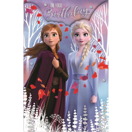 Card - Disney Frozen 2 Leaves Swoosh