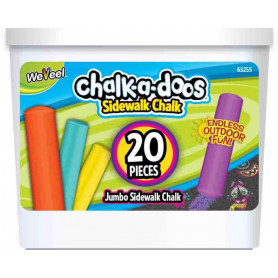 Chalk-A-Doos 20Pc Sidewalk Chalk In Tub