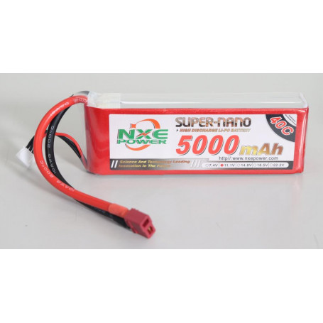 NXE 11.1V 5000mAh 40C Soft Case With Deans Plug