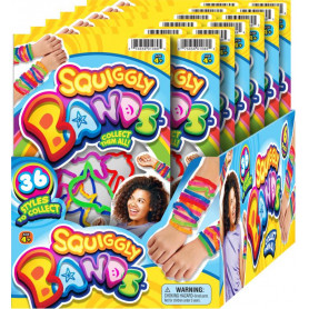 Squiggly Band 6Pk Assorted