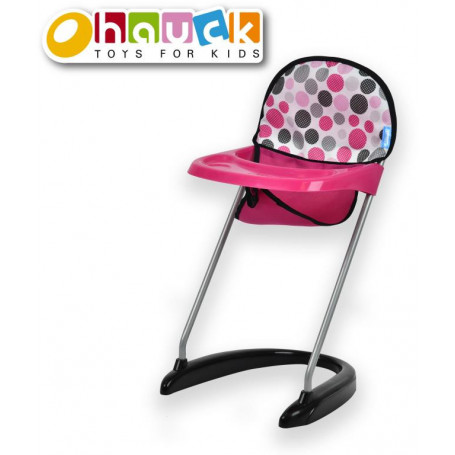Hauck Doll High Chair - Pink Dot