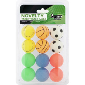 Novelty Table Tennis Balls 12Pk