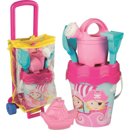 Pink Pirate Beach Set With Trolley