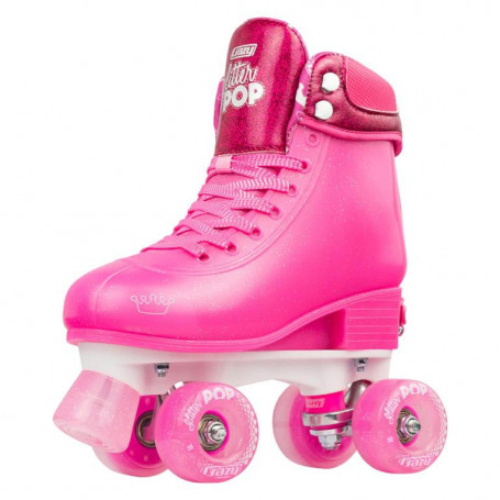 Glitter Pop Size Adj Roller Skates Pink Glitter | Sml J12-2