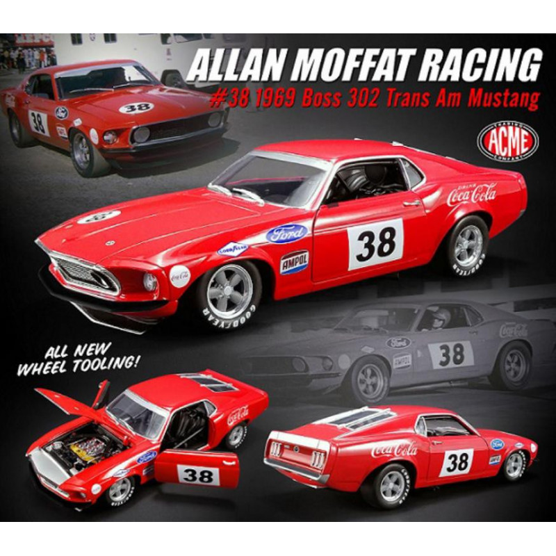 1:18 Allan Moffat Racing 38 Coca Cola 1969 Boss 302