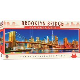 Master Pieces Panoramic Brooklyn Bridge, Nyc Puzzle 1,000 Pcs