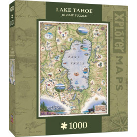 Master Pieces Xplorer Maps Lake Tahoe Map Puzzle 1,000 Pcs