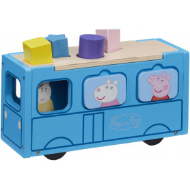 Peppa Pig Wood Play School Bus Shape Sorter