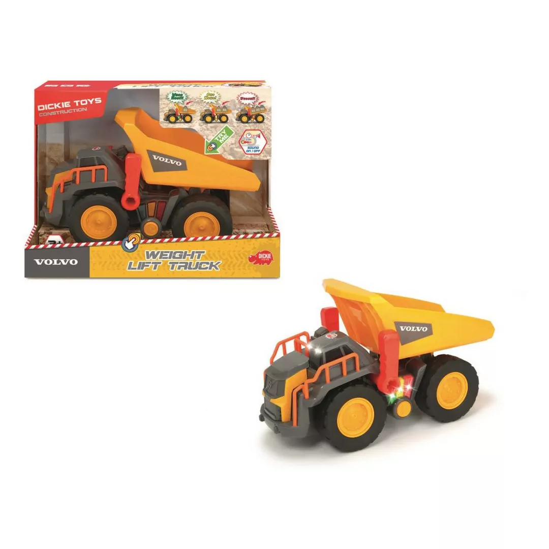 Dickie ABC Volvo Chargeuse Lucie 25cm - Véhicule De Chantier Sonore, Dès 12 Mois, Pelle Mobile, Jouet Éducatif Premier Âge