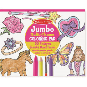 Melissa & Doug Jumbo Multi-Theme Colouring Pad Pink