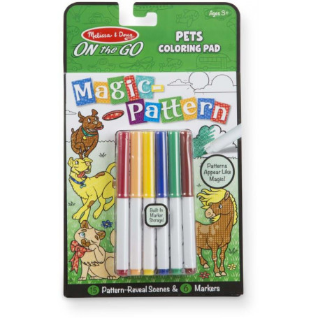 Melissa & Doug On the Go Pets Colouring Pad Magic Pattern