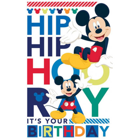 Card Disney Mickey Hip Hip Hooray