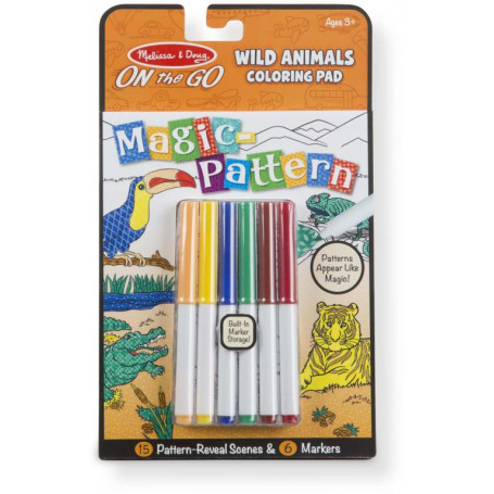 Melissa & Doug Wild Animals Colouring Pad Magic Pattern