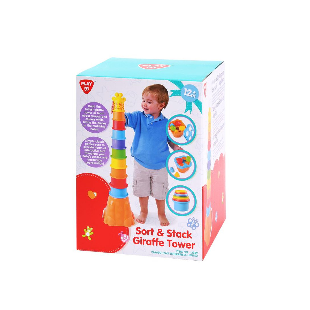Stack N' Sort Tower PLAY - Sort & Stack Giraffe Tower - Afterpay Available!