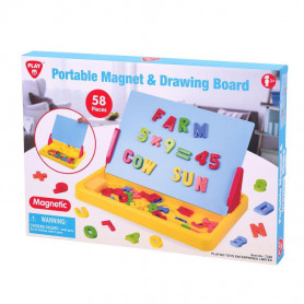 PLAY - Portable Magnet & Drawing Board - 58 Pcs