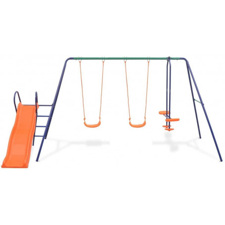 Swing Set 3 Unit With Slide