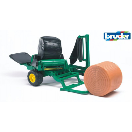 Bruder 1:16 Bale Wrapper W- Straw And Bales