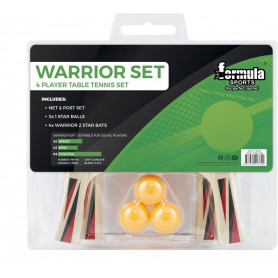 Warrior 4 Player Table Tennis Set