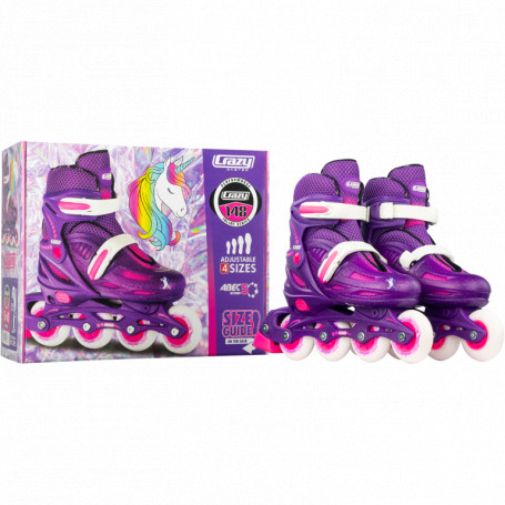 148 Adjustable Inline Skate Purple Glitter | Lge 5-8
