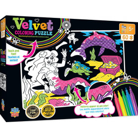 Masterpieces Kids Velvet Coloring Mermaid Puzzle 60 Pcs