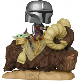 Star Wars: The Mandalorian On Bantha With Child Pop!