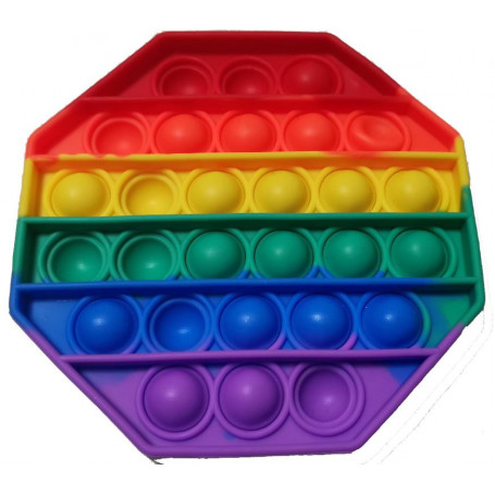 Pop It Fidget Toy Rainbow Octagon