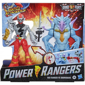 Power Rangers Dino Fury Battle Attackers Red Ranger