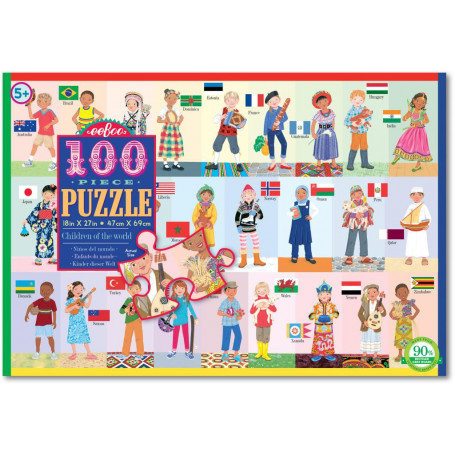 Eeboo - 100 Puzzle -Children Of World
