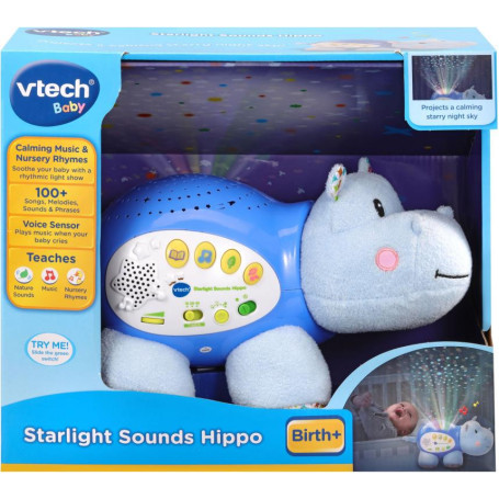 VTech Little Friendlies Starlight Sounds Hippo Blue