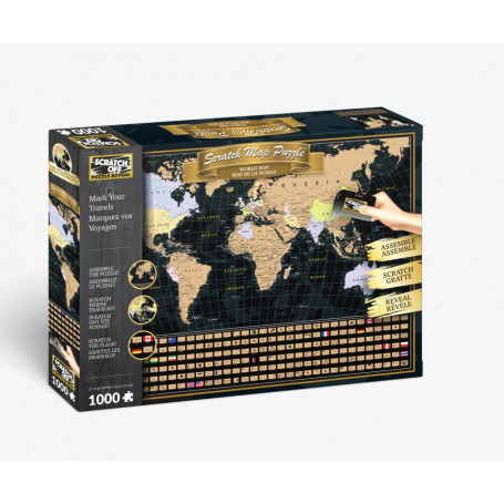 Scratch Off World Map Jigsaw Puzzle 1000 Pieces