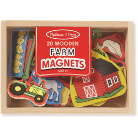 Melissa & Doug 20 Wooden Farm Magnets