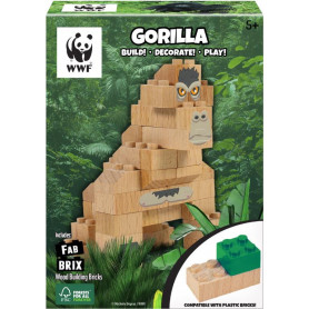 FabBrix Wood Building Bricks WWF Gorilla