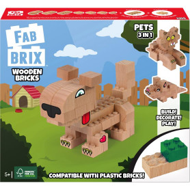 FabBrix Wooden Bricks Pets 3 in 1