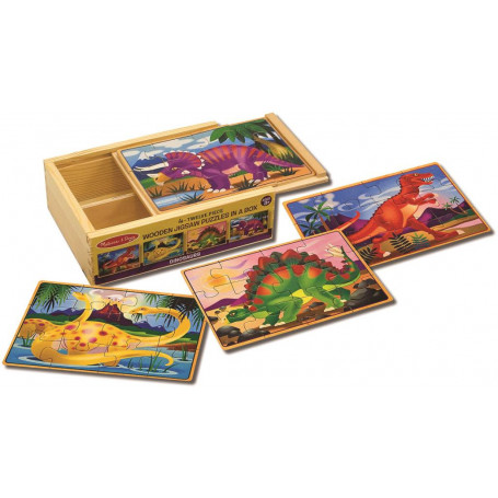 Melissa & Doug Dinosaur Jigsaw Puzzles in a Box