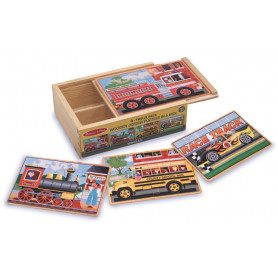 Melissa & Doug Vehicles Puzzles in a Box