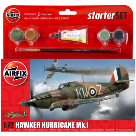 Airfix Hawker Hurricane Mk1 1:72 Starter Set